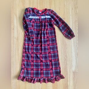 Disney Mickey buffalo plaid flannel nightgown size 6